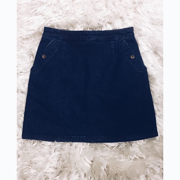 ASOS High Waisted 90’s Retro Jean Mini Skirt - Picture 2 of 6